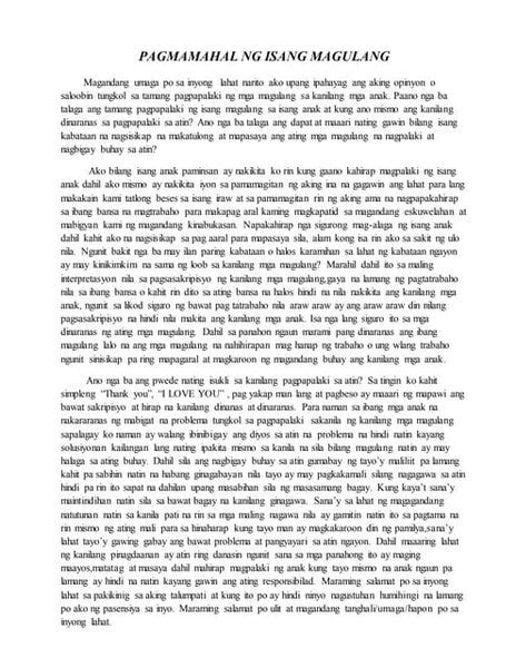 Talumpati tungkol sa Pangangampanya sa Pagka.
